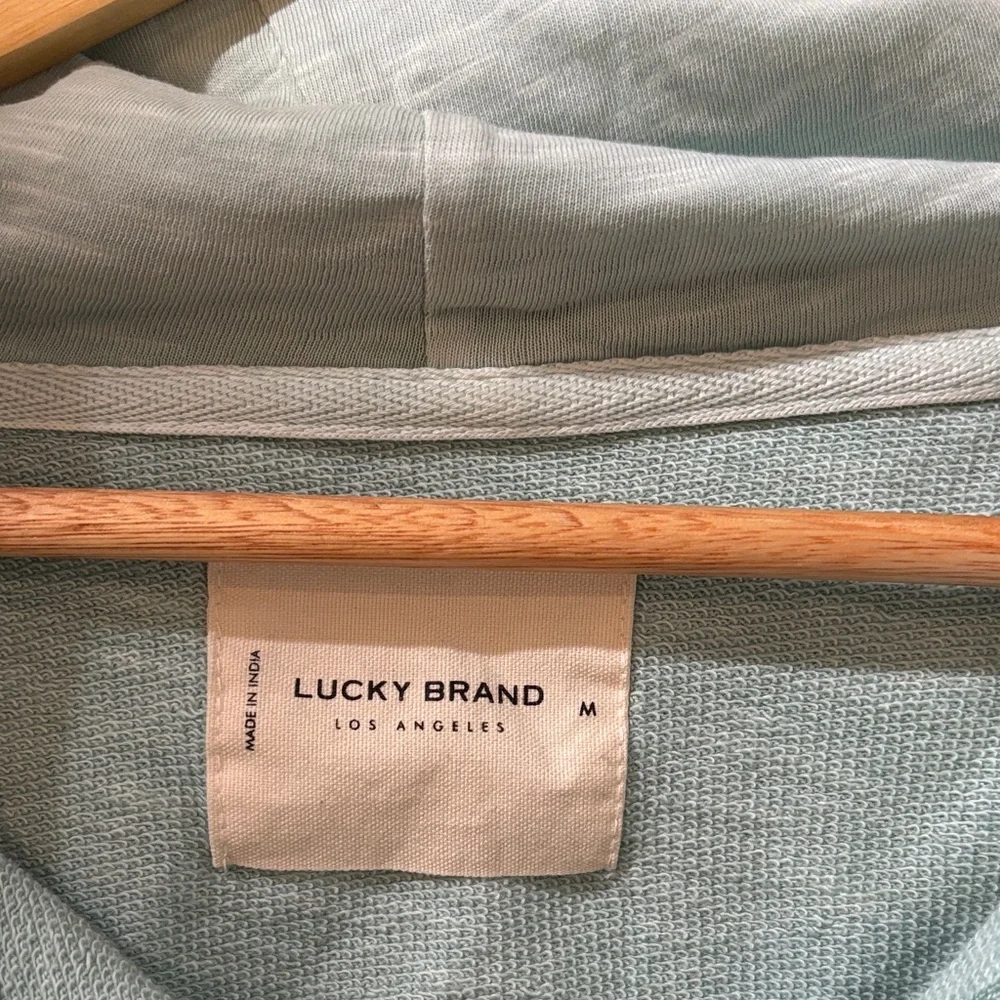 Lucky Brand Light Aqua Zip-Up Hoodie - Picture 2 of 4